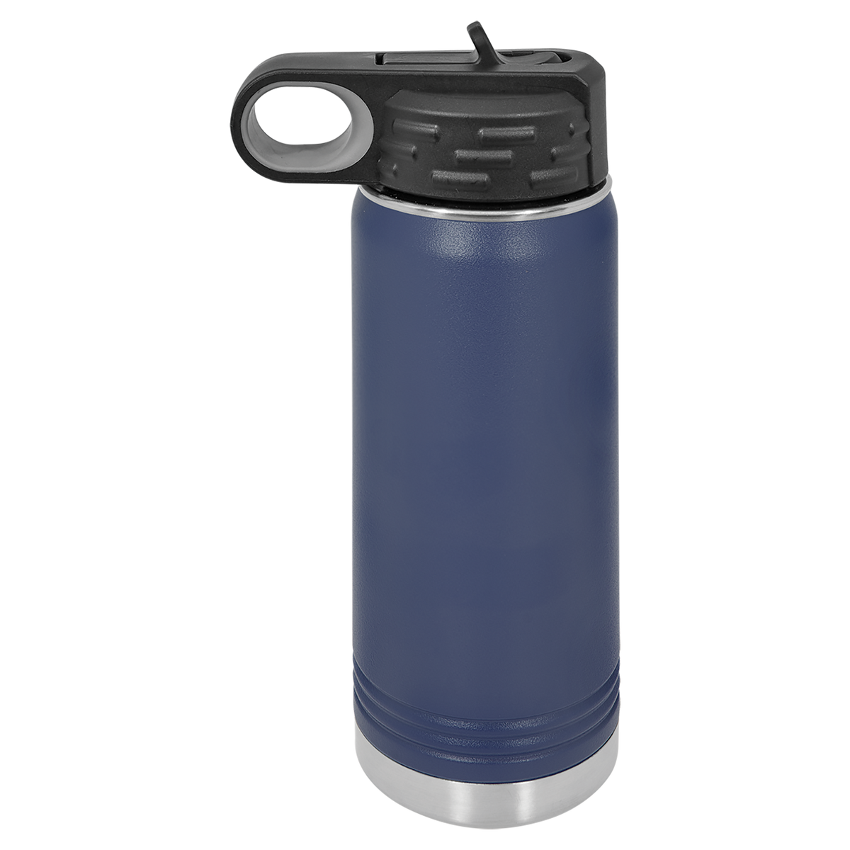 Navy Blue with Silver Engraving 20oz Water Bottle - Laser Engraved Drinkware