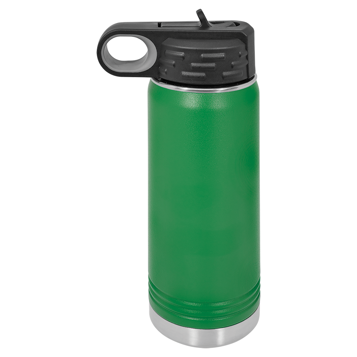 Green with Silver Engraving 20oz Water Bottle - Laser Engraved Drinkware
