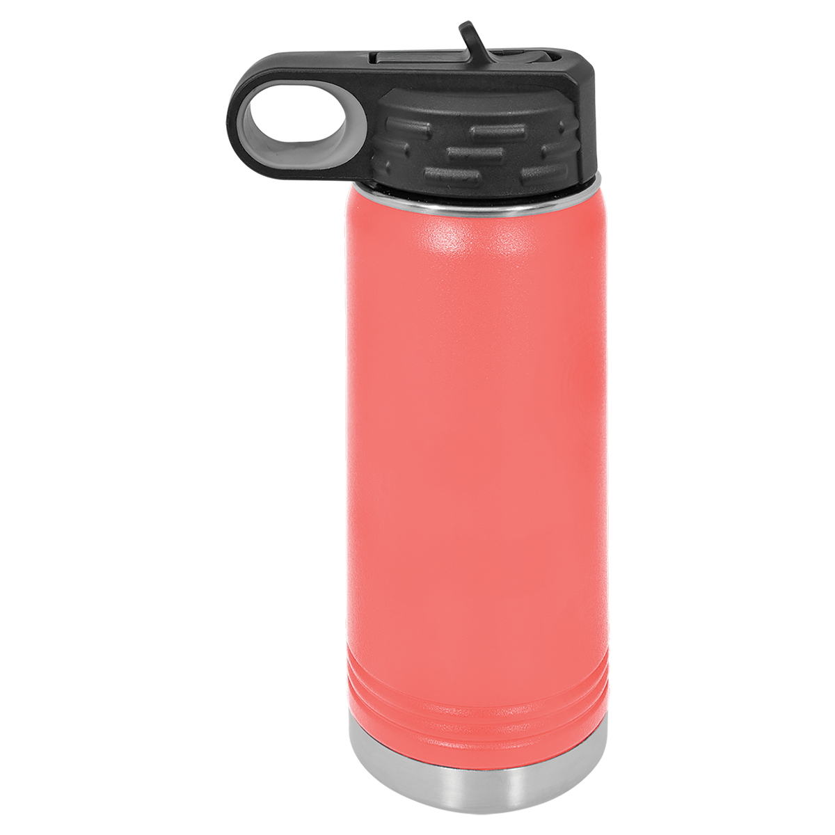 Coral with Silver Engraving 20oz Water Bottle - Laser Engraved Drinkware