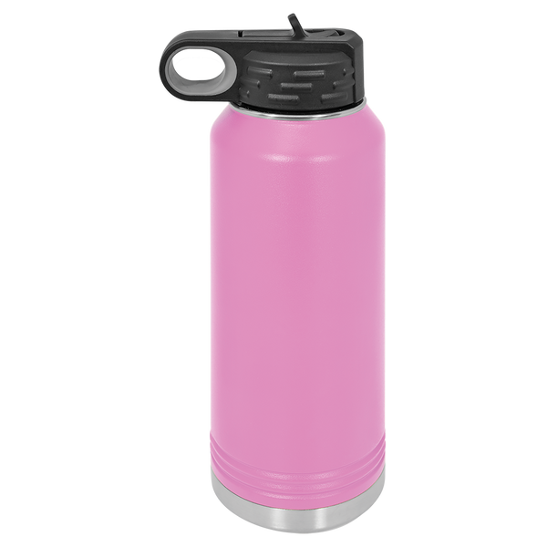 Light Purple with Silver Engraving 32oz Water Bottle - Laser Engraved Drinkware