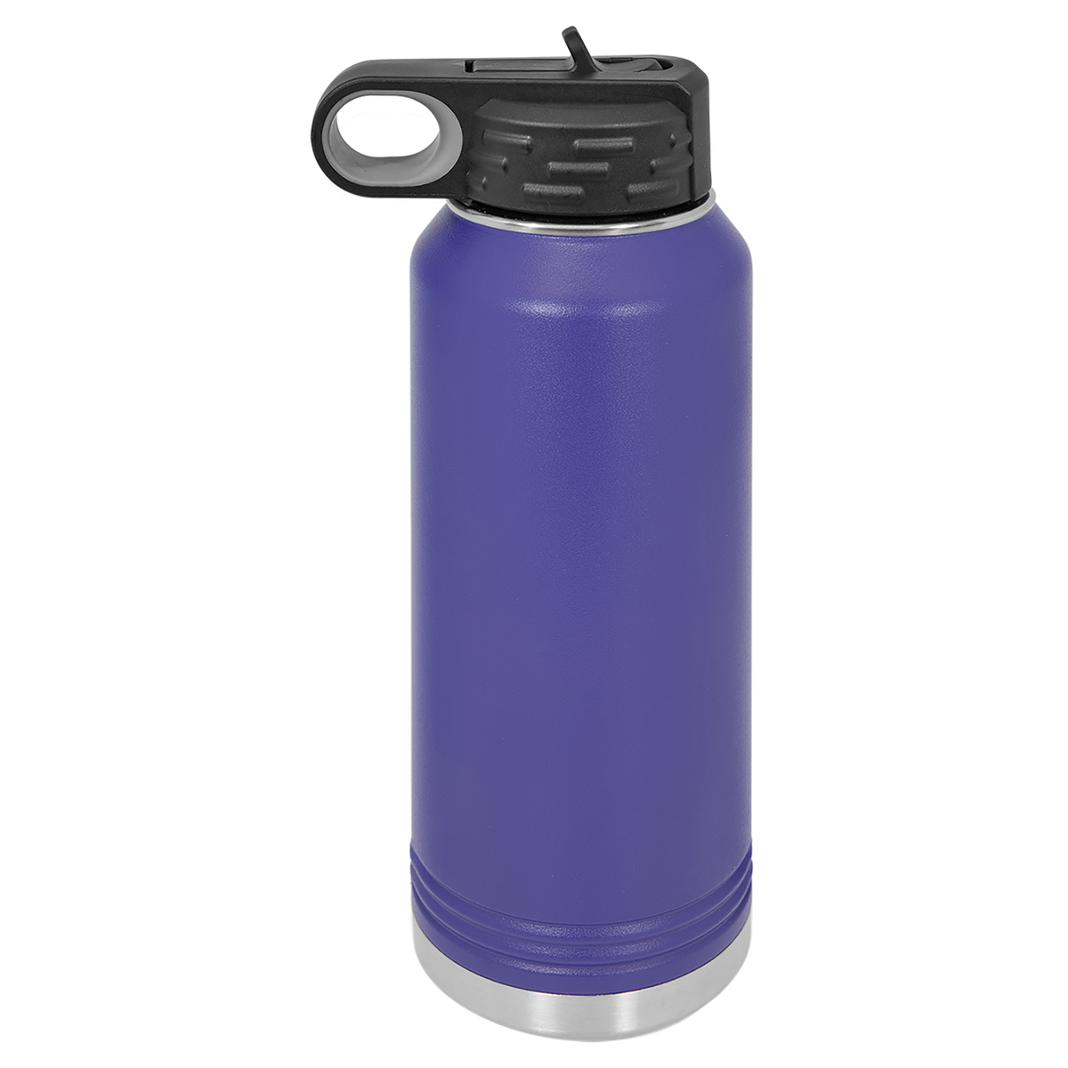 Purple with Silver Engraving 32oz Water Bottle - Laser Engraved Drinkware