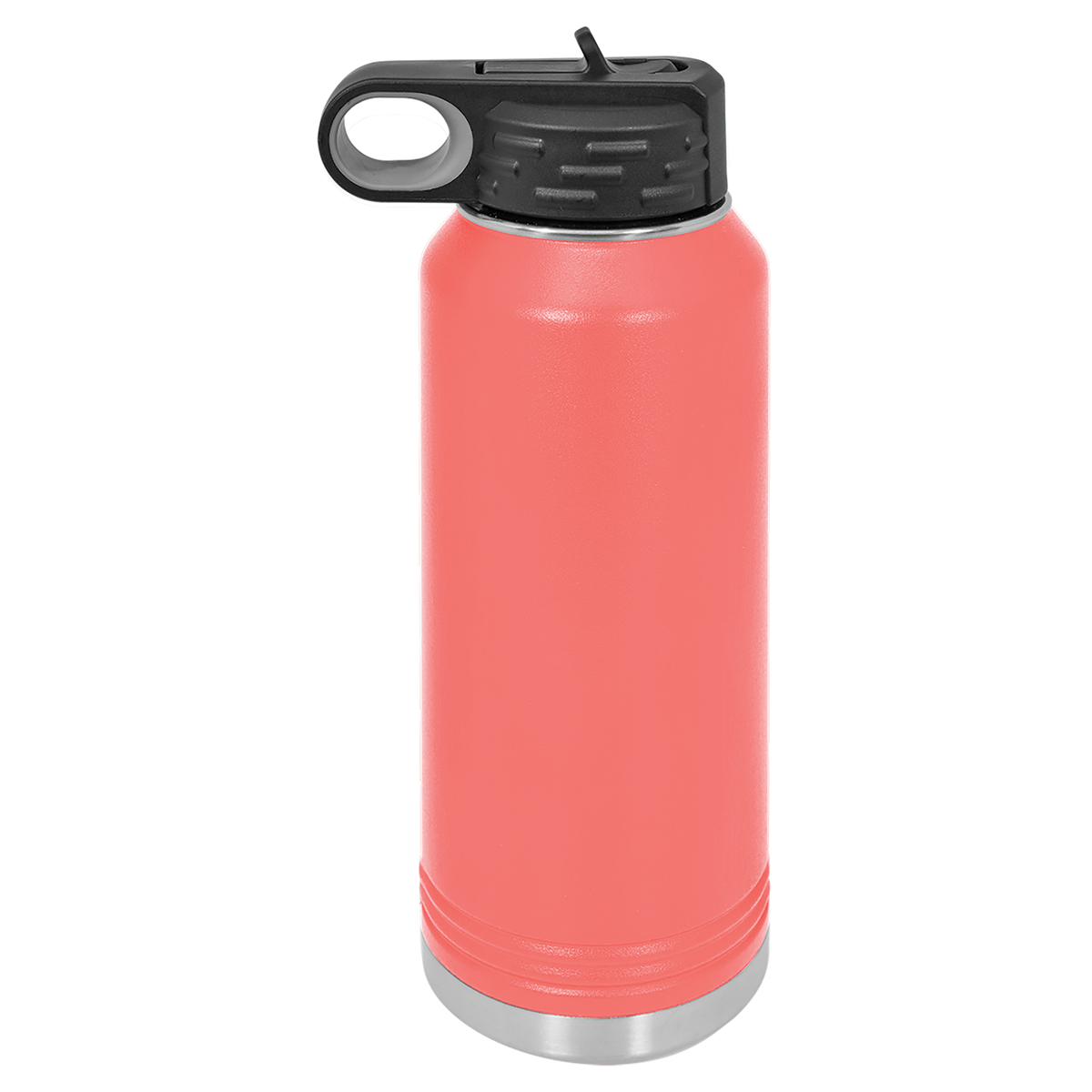 Coral with Silver Engraving 32oz Water Bottle - Laser Engraved Drinkware