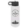 32oz Water Bottle White with Ghost ION Plated - Laser Engraved Drinkware