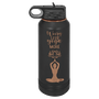 32oz Water Bottle Black with Rose-Gold ION Plated - Laser Engraved Drinkware