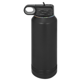 32oz Water Bottle Black with Prism ION Plated - Laser Engraved Drinkware