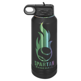 32oz Water Bottle Black with Prism ION Plated - Laser Engraved Drinkware