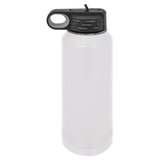 32oz Water Bottle White with Prism ION Plated - Laser Engraved Drinkware