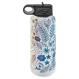 32oz Water Bottle White with Prism ION Plated - Laser Engraved Drinkware
