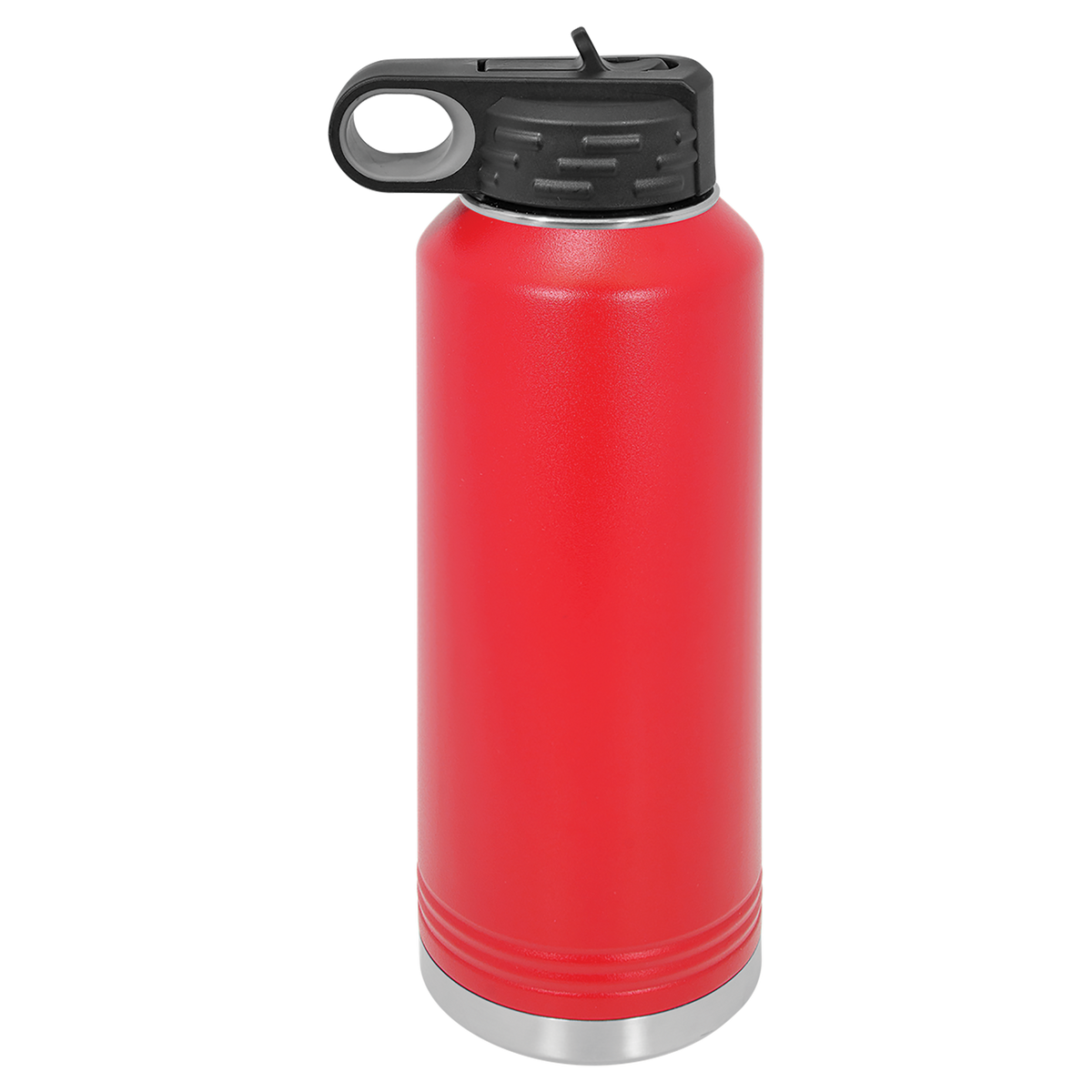 Red with Silver Engraving 40oz Water Bottle - Laser Engraved Drinkware