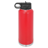 Red with Silver Engraving 40oz Water Bottle - Laser Engraved Drinkware