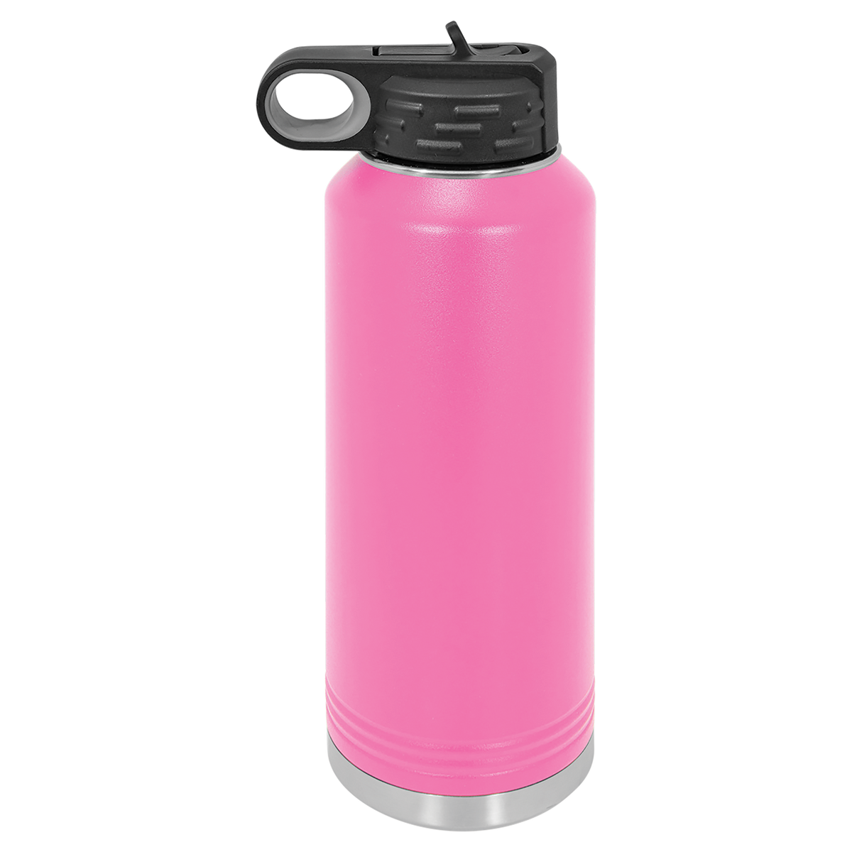 Pink with Silver Engraving 40oz Water Bottle - Laser Engraved Drinkware