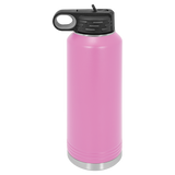 Light Purple with Silver Engraving 40oz Water Bottle - Laser Engraved Drinkware
