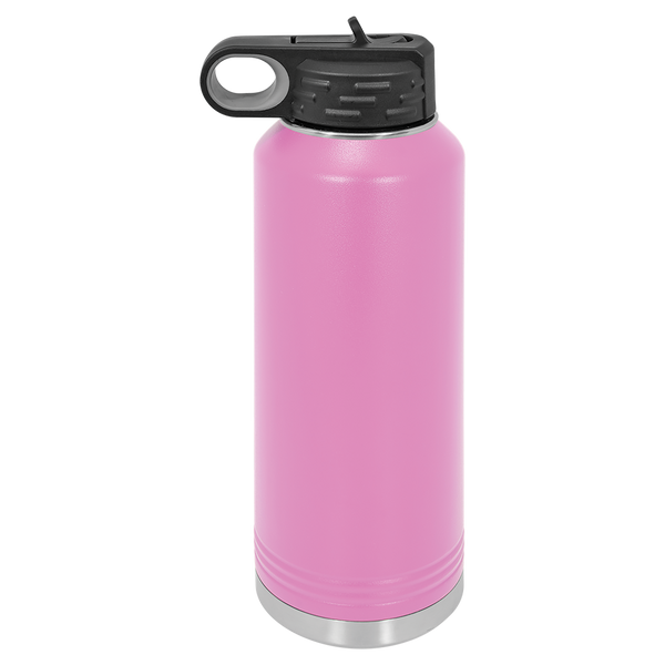 Light Purple with Silver Engraving 40oz Water Bottle - Laser Engraved Drinkware