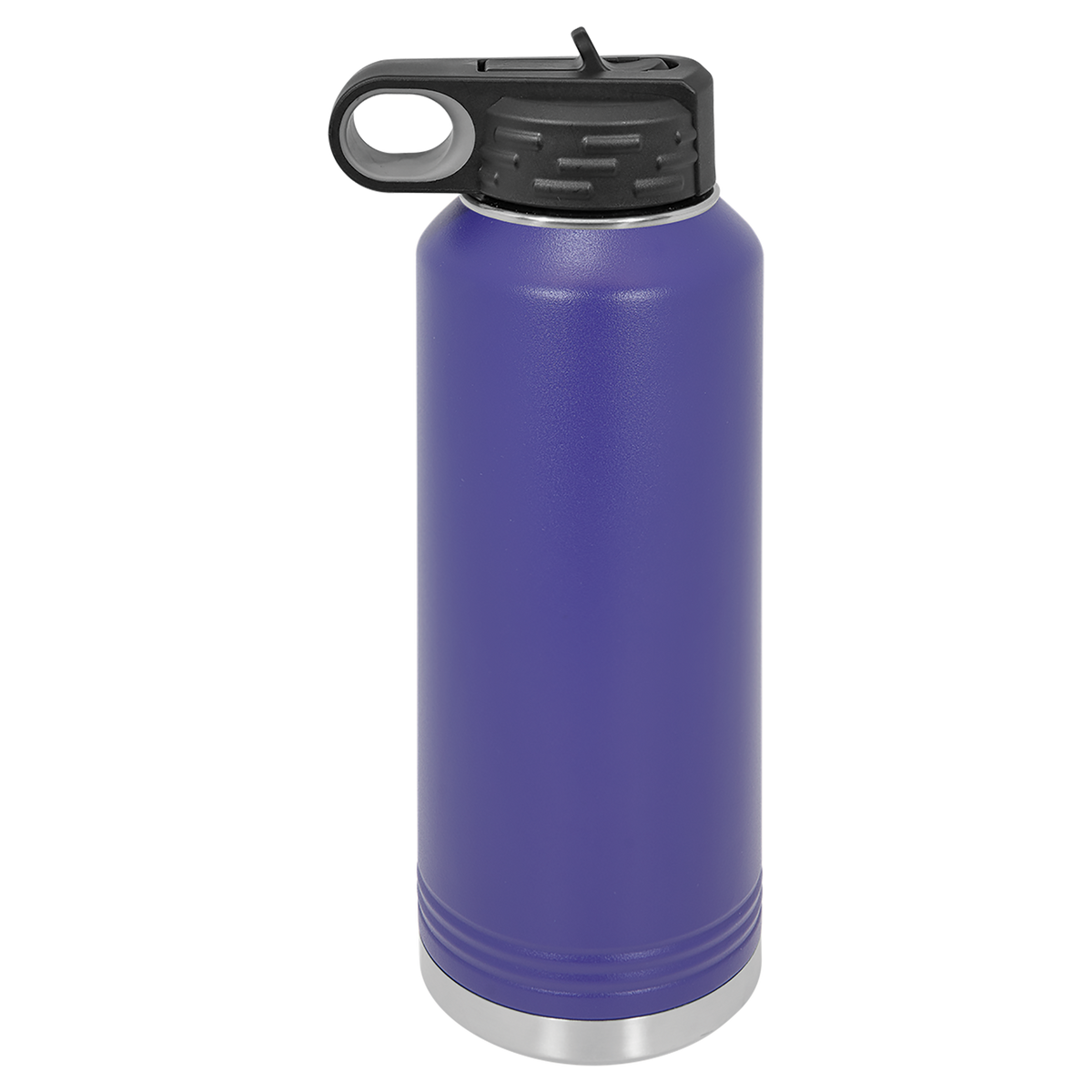 Purple with Silver Engraving 40oz Water Bottle - Laser Engraved Drinkware