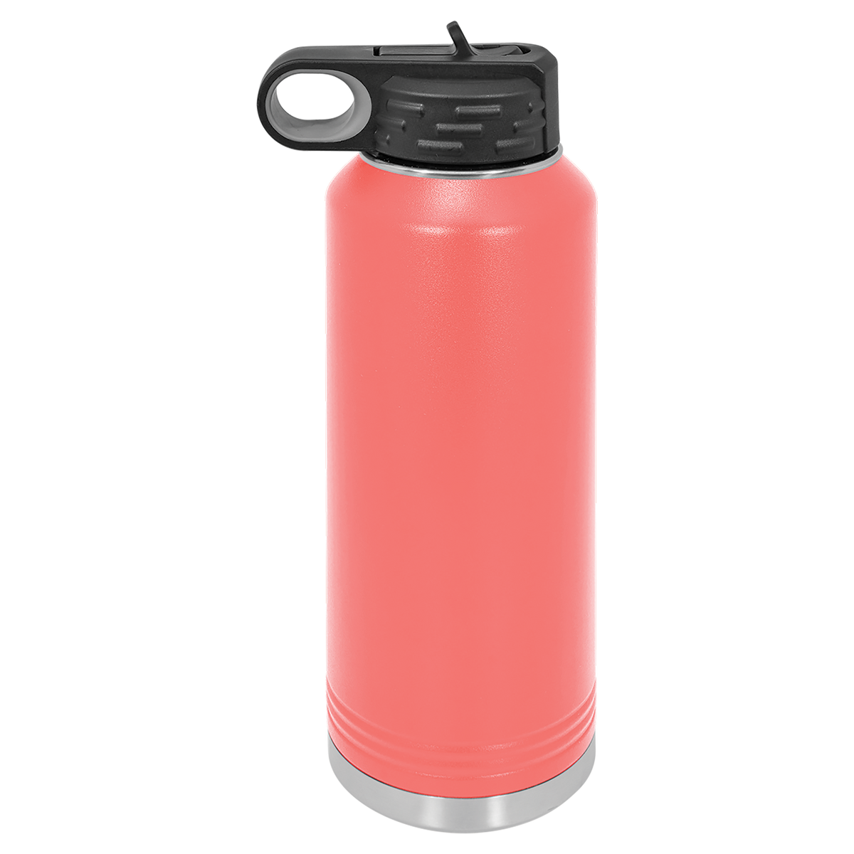 Coral with Silver Engraving 40oz Water Bottle - Laser Engraved Drinkware
