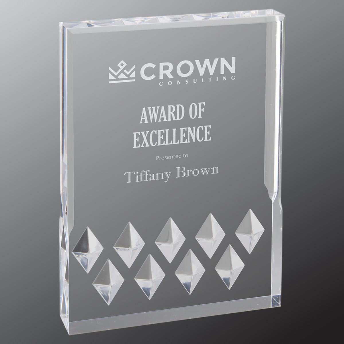 Diamond Mirage Acrylic - Custom Engraved Award