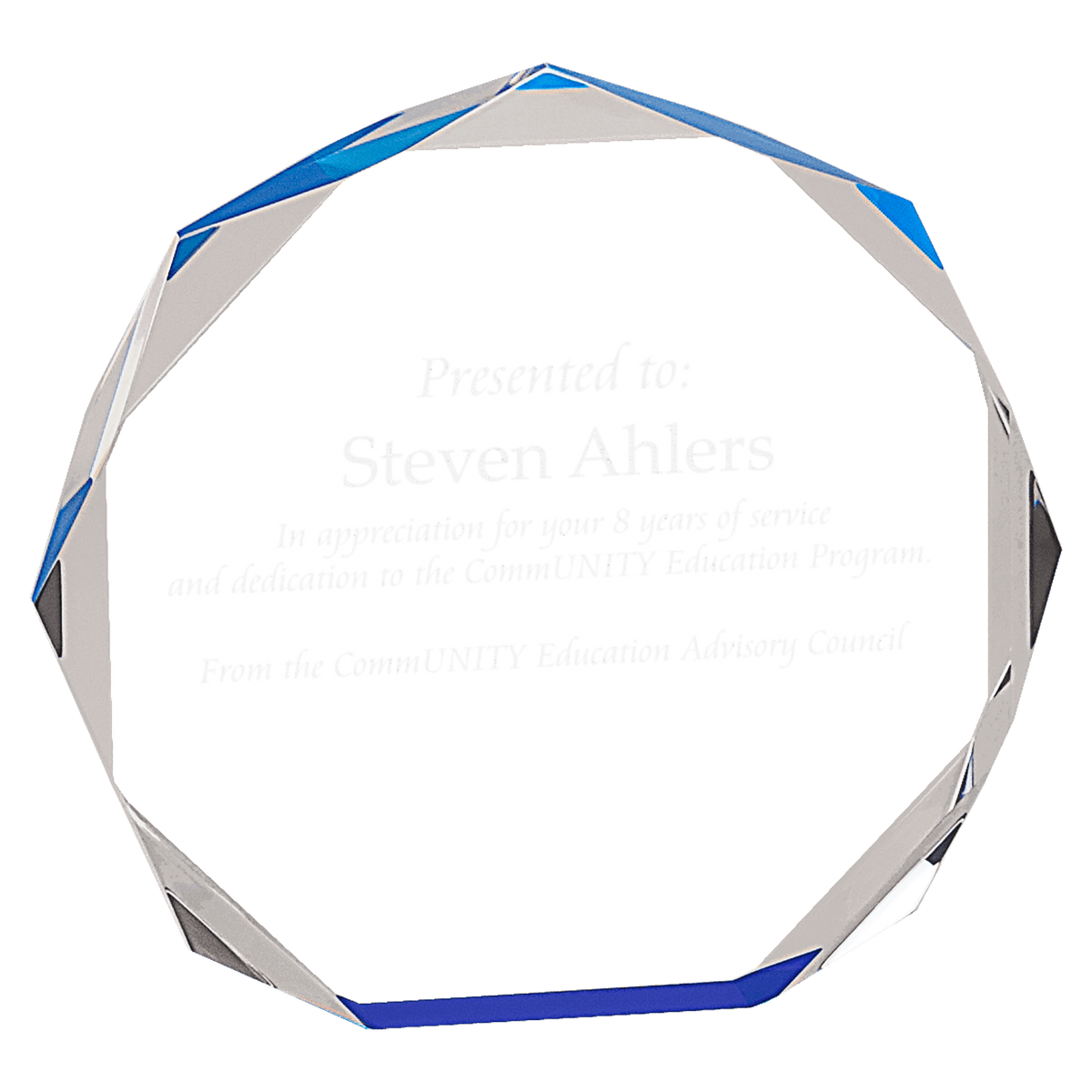 Octagon Acrylic - Laser Engraved Gift