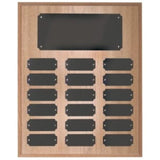 18 Genuine Walnut Completed Perpetual Plaque - Custom Engraved Plaque