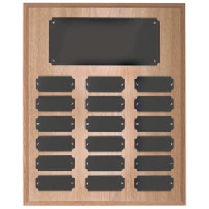 18 Genuine Walnut Completed Perpetual Plaque - Custom Engraved Plaque