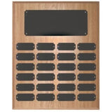 24 Genuine Walnut Completed Perpetual Plaque - Custom Engraved Plaque