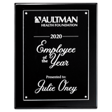 High-Lustr Plaque with Acrylic Engraving Plate - Custom Engraved Plaque