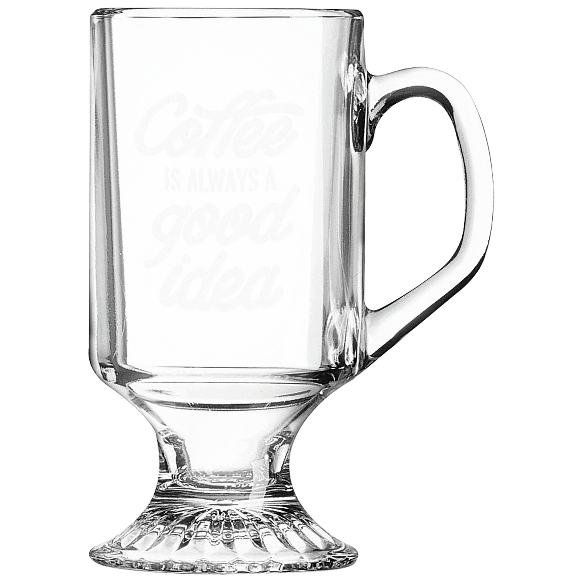 LyteWork 10 oz. Clear Footed Coffee Mug