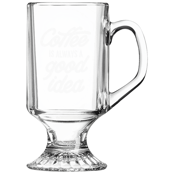 LyteWork 10 oz. Clear Footed Coffee Mug