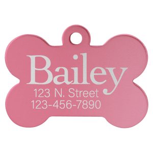 Bone-Shaped Pet Tag - Laser Engraved Pet Accessory