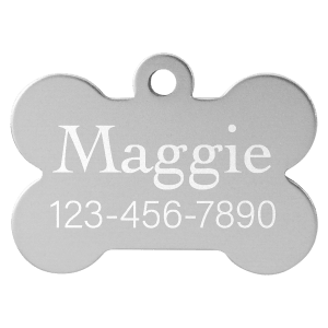 Bone-Shaped Pet Tag - Laser Engraved Pet Accessory