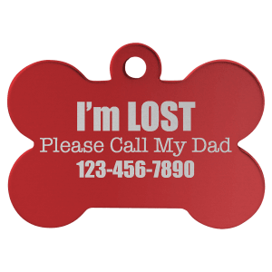 Bone-Shaped Pet Tag - Laser Engraved Pet Accessory