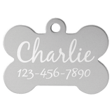 Bone-Shaped Pet Tag - Laser Engraved Pet Accessory