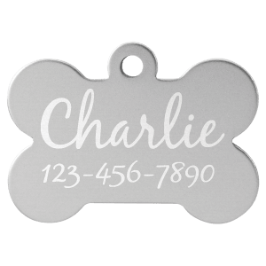Bone-Shaped Pet Tag - Laser Engraved Pet Accessory
