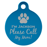 Circle-Shaped Pet Tag - Laser Engraved Pet Accessory
