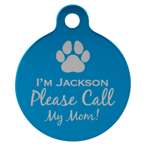 Circle-Shaped Pet Tag - Laser Engraved Pet Accessory