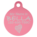 Circle-Shaped Pet Tag - Laser Engraved Pet Accessory