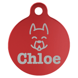 Circle-Shaped Pet Tag - Laser Engraved Pet Accessory