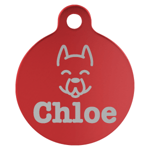 Circle-Shaped Pet Tag - Laser Engraved Pet Accessory