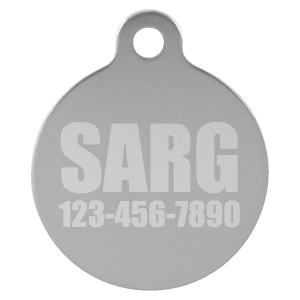 Circle-Shaped Pet Tag - Laser Engraved Pet Accessory
