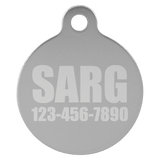 Circle-Shaped Pet Tag - Laser Engraved Pet Accessory