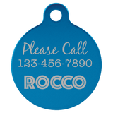 Circle-Shaped Pet Tag - Laser Engraved Pet Accessory