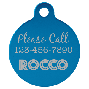 Circle-Shaped Pet Tag - Laser Engraved Pet Accessory