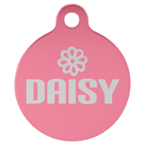 Circle-Shaped Pet Tag - Laser Engraved Pet Accessory