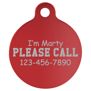 Circle-Shaped Pet Tag - Laser Engraved Pet Accessory