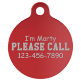 Circle-Shaped Pet Tag - Laser Engraved Pet Accessory