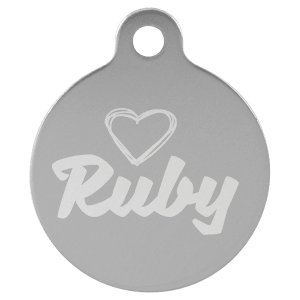 Circle-Shaped Pet Tag - Laser Engraved Pet Accessory