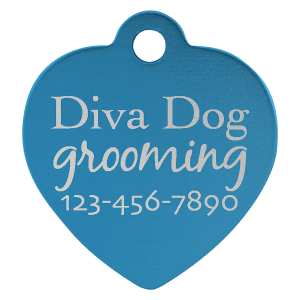 Heart-Shaped Pet Tag - Laser Engraved Pet Accessory