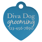 Heart-Shaped Pet Tag - Laser Engraved Pet Accessory