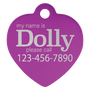 Heart-Shaped Pet Tag - Laser Engraved Pet Accessory