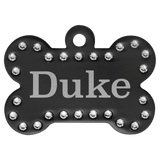 Swarovski Bling Bone Pet Tag - Laser Engraved Pet Accessory