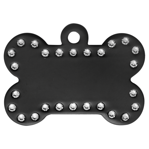 Swarovski Bling Bone Pet Tag - Laser Engraved Pet Accessory